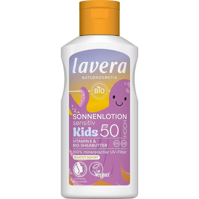Lotiune protectie solara pentru copii LSF50, cu unt de shea bio și vitamina E, 100ml, LAVERA 1