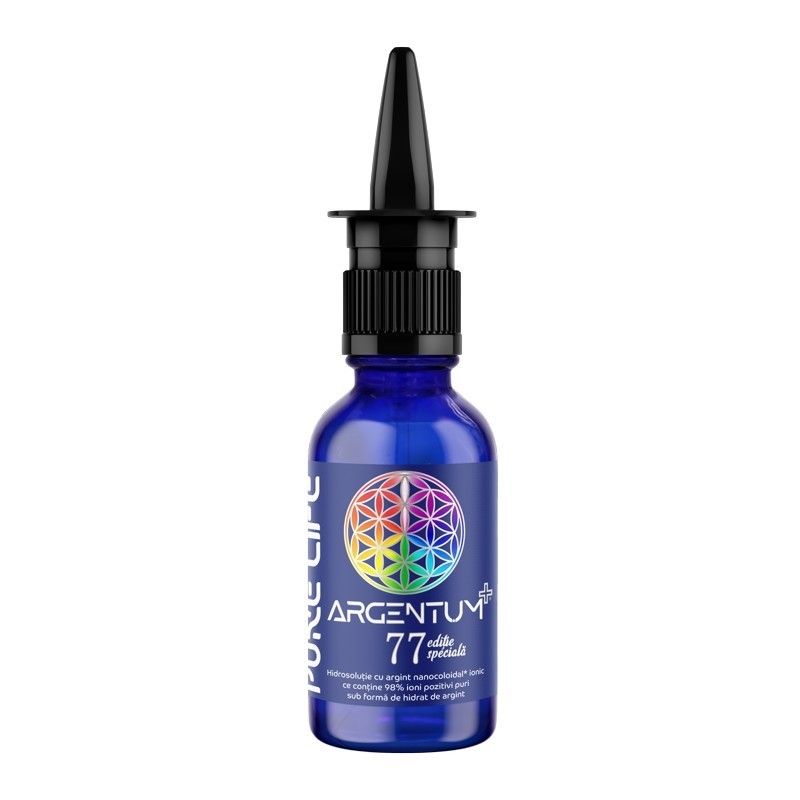 Argint coloidal ARGENTUM cu pulverizator 77ppm 30ml Pure Life 1