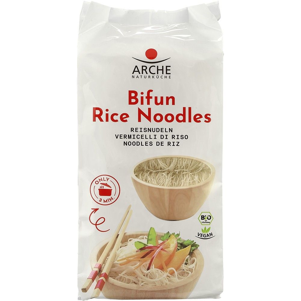 Taitei de orez Bifun, fara gluten, bio, 250g, Arche