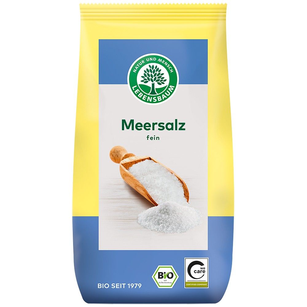 Sare de mare fina, neiodata bio , 500g, Lebensbaum