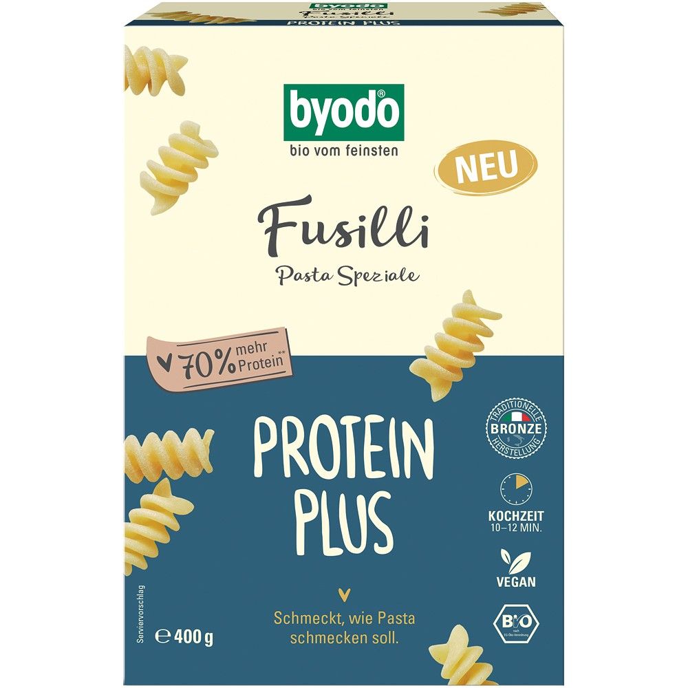 Fusilli Protein Plus ,bio, 400g, Byodo