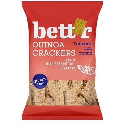 Crackers cu quinoa si turmeric  fara gluten eco 100g Bettr 1