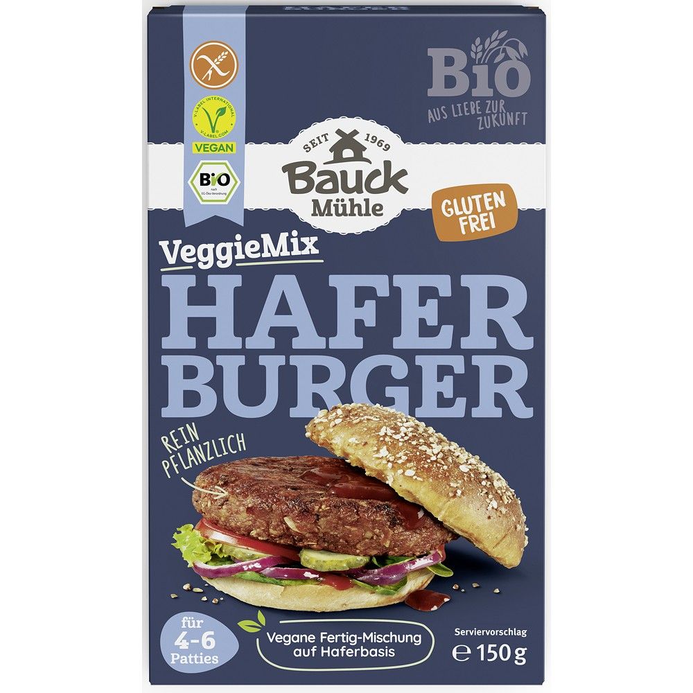 Mix vegan pentru burger din ovaz, fara gluten , bio, 150g, BauckHof