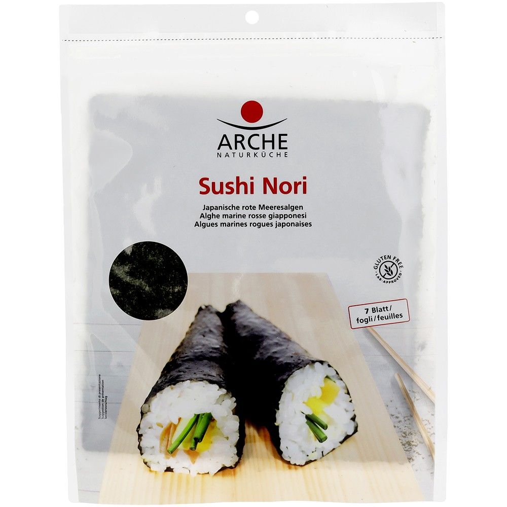 Sushi Nori prajite, fara gluten, 7 foi , 17g, Arche