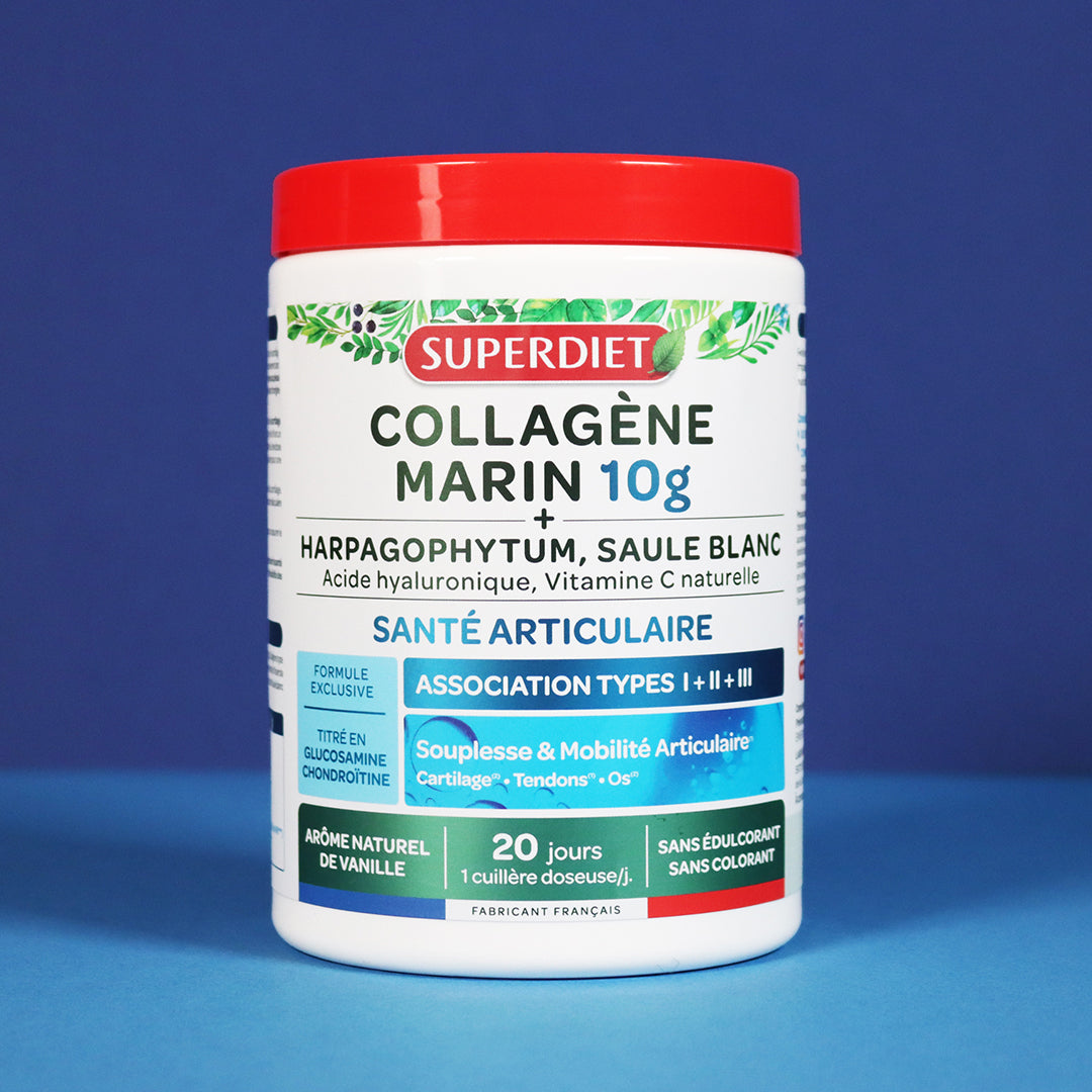 COLAGEN MARIN PUDRA FORMULA COMPLETA PENTRU ARTICULATII, CU ACID HIALURONIC + VITAMINA C, 220g,  SUPERDIET