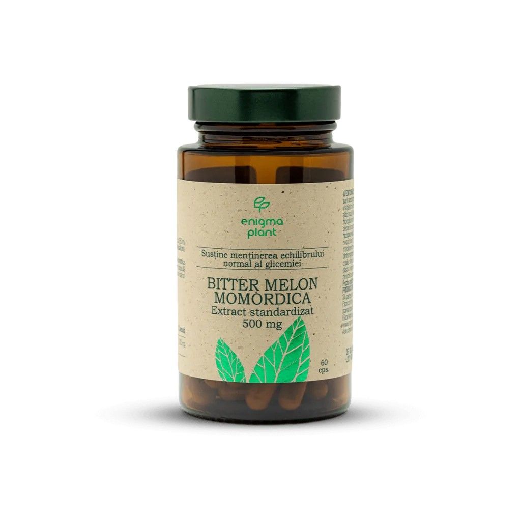 Bitter Melon Momordica, pentru susținerea metabolismului, extract standardizat 500 mg, 60 capsule, Enigma Plant