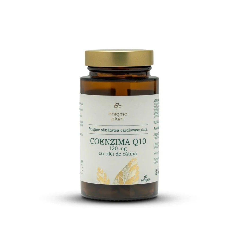 Coenzima Q10, susține sănătatea inimii și protecția celulară, 60 softgels, Enigma Plant