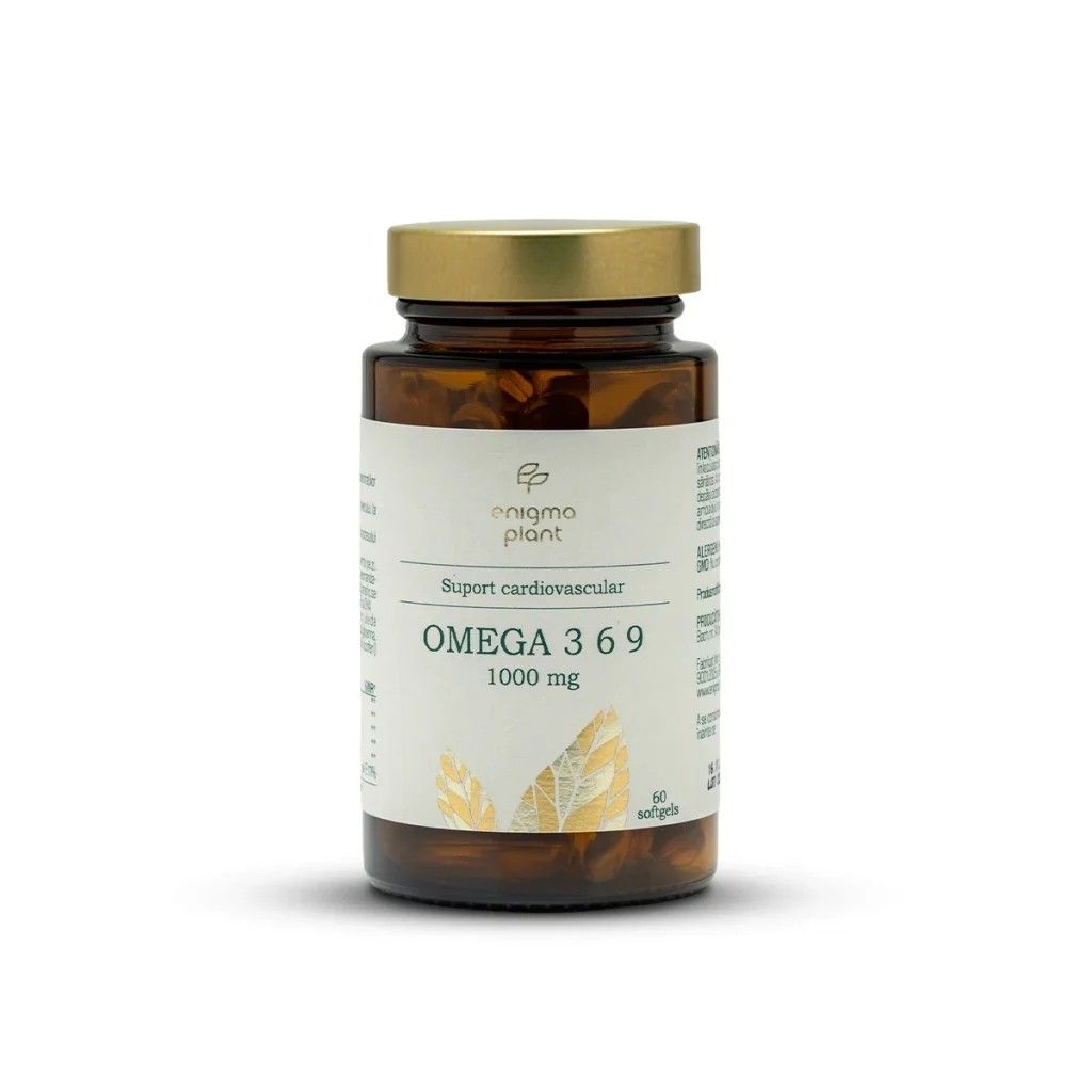 Omega 3-6-9, contribuie la funcționarea normală a inimii, 60 softgels, Enigma Plant