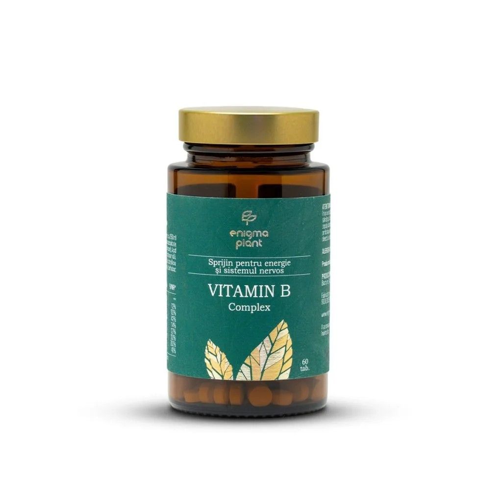 Vitamina B complex, sprijin pentru energie și sistemul nervos, 60 tab, Enigma Plant