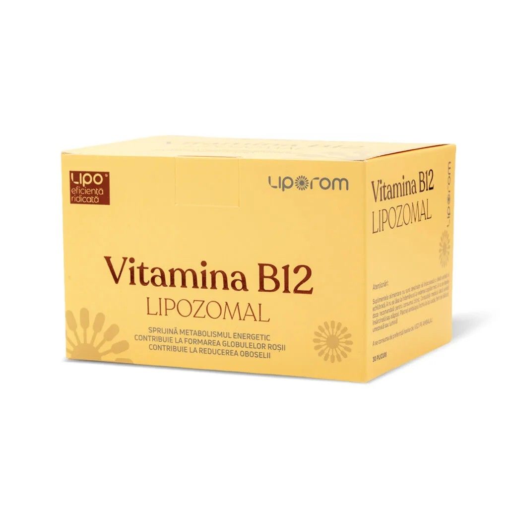Vitamina B12 Lipozomală 300 mg  energie, sistem nervos și imunitate, Liporom