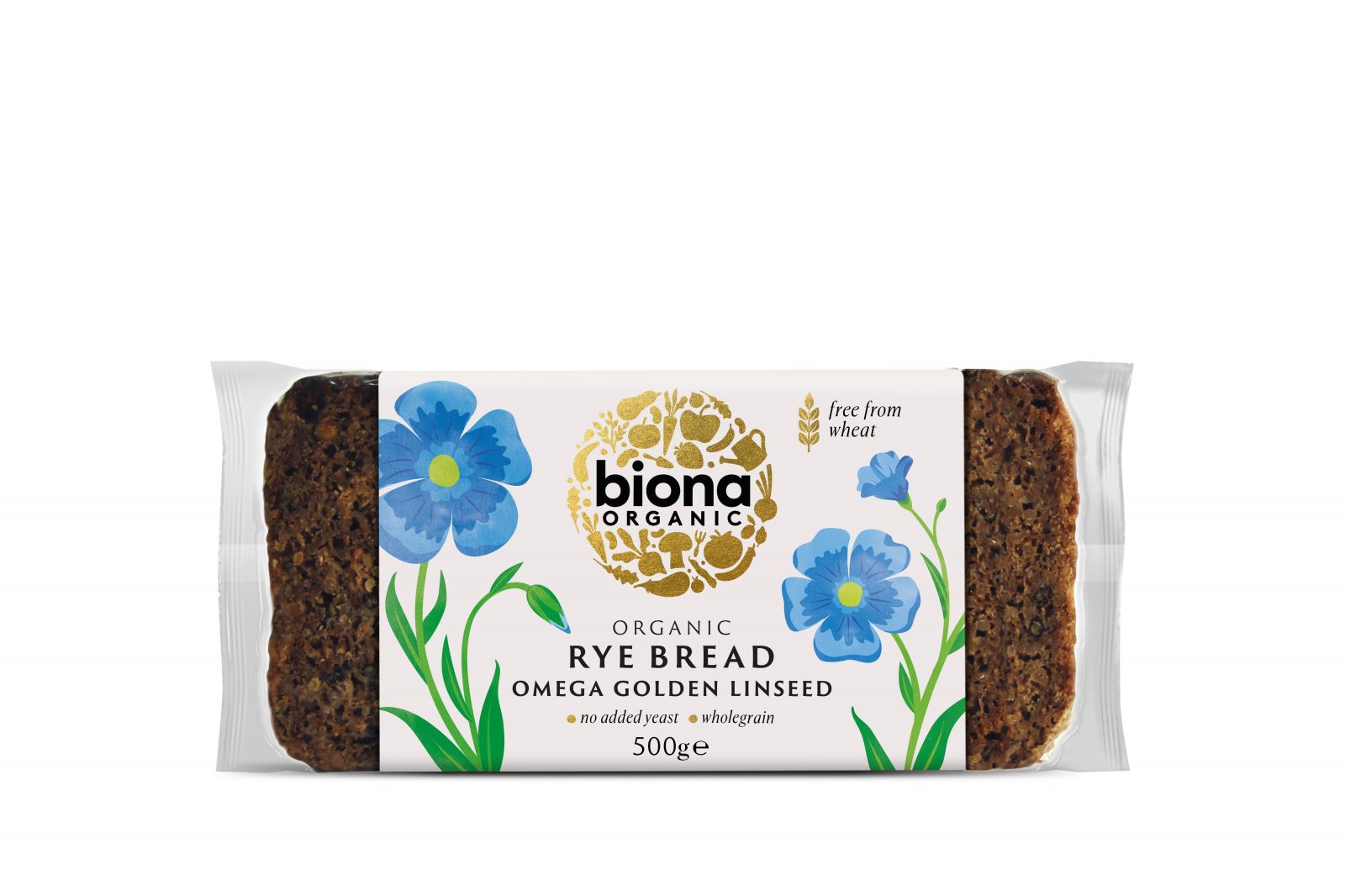 Paine integrala de secara cu seminte de in eco 500g Biona