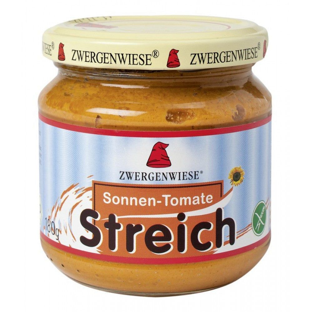 Crema tartinabila bio vegetala cu rosii si seminte de floarea soarelui, 180 g zwergenwiese