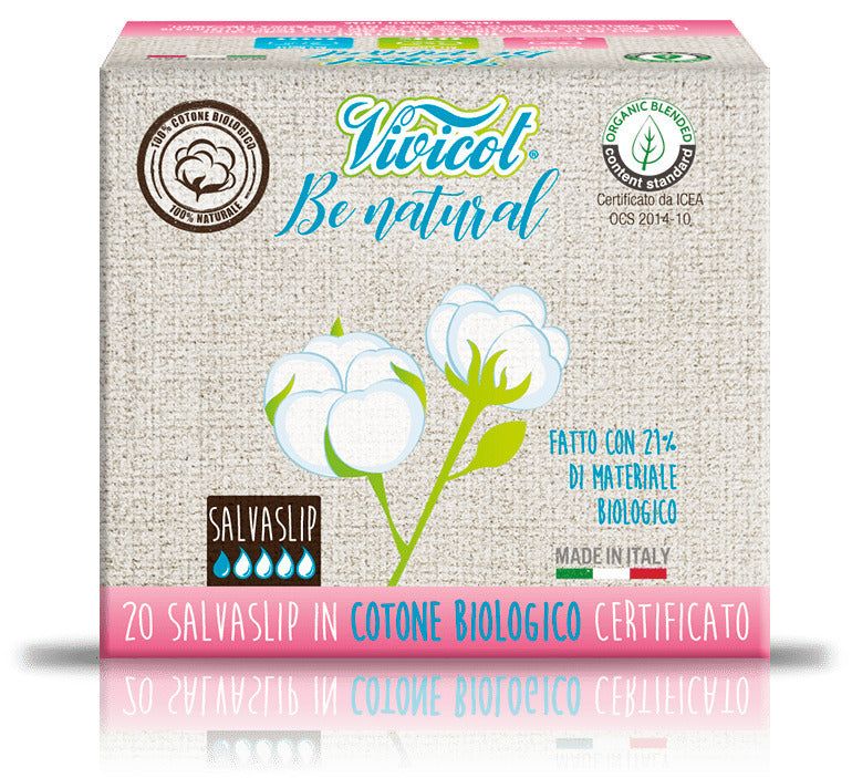 Protej slip ultra subtire din bumbac bio, hipoalergenic (20 buc) - VIVICOT Be Natural