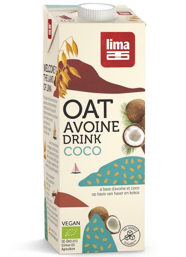 Bautura vegetala de ovaz cu cocos bio 1L, Lima