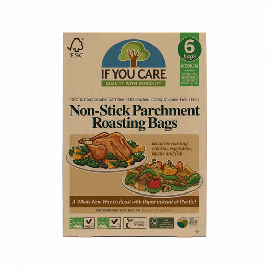 Pungi pentru copt nealbite, fara clor, compostabile, Medium, 6 buc., If You Care