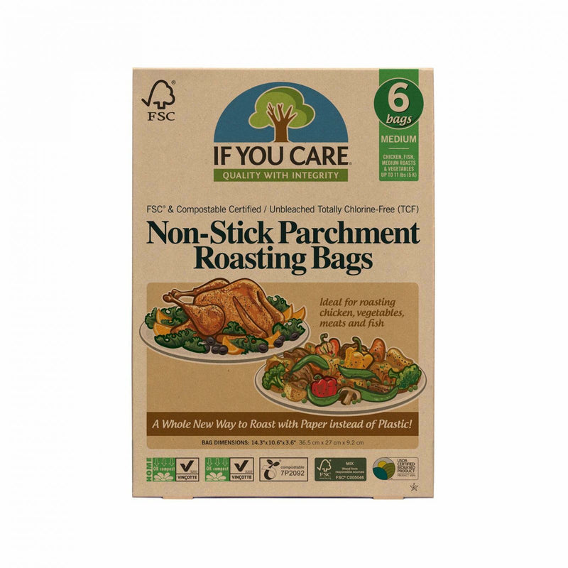 Pungi pentru copt nealbite, fara clor, compostabile, Medium, 6 buc., If You Care 1