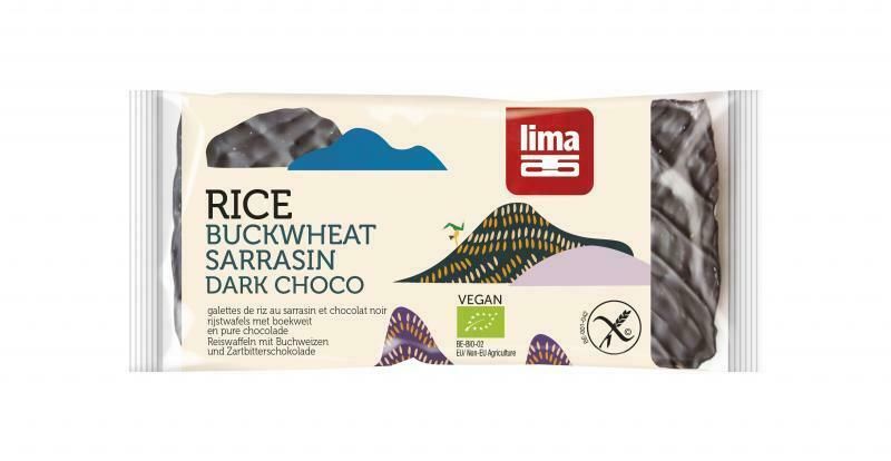 Rondele din hrisca expandata cu ciocolata neagra eco 90g  Lima 1