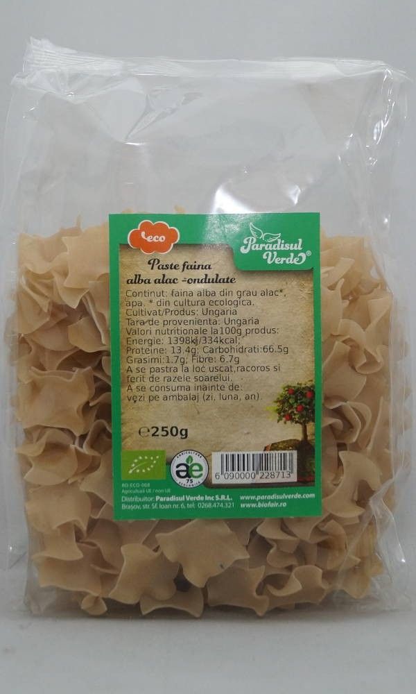 Paste Faina Alba Alac Ondulate, Bio, 250g, Paradisul Verde