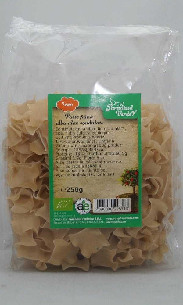  Paste Faina Alba Alac Ondulate, Bio, 250g, Paradisul Verde