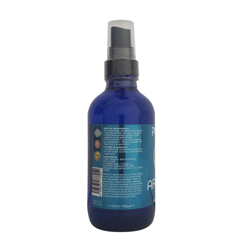 Argint coloidal ARGENTUM Concentrat cu pulverizator 35ppm 120ml Pure Life