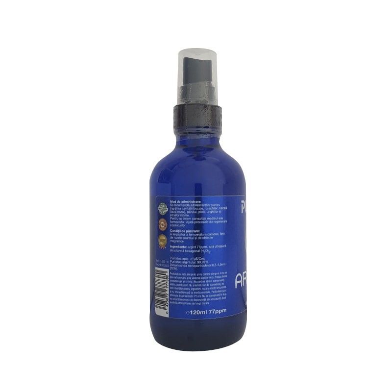 Argint coloidal ARGENTUM cu pulverizator 77ppm 120ml Pure Life 3