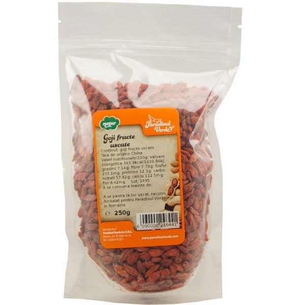  Goji Fructe Uscate, 250g, Paradisul Verde