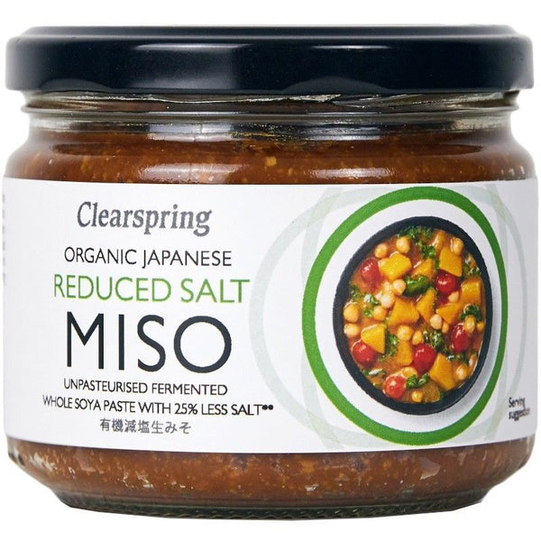  Pasta de Miso Nepasteurizat cu Continut Redus de Sare Bio 270g Clearspring