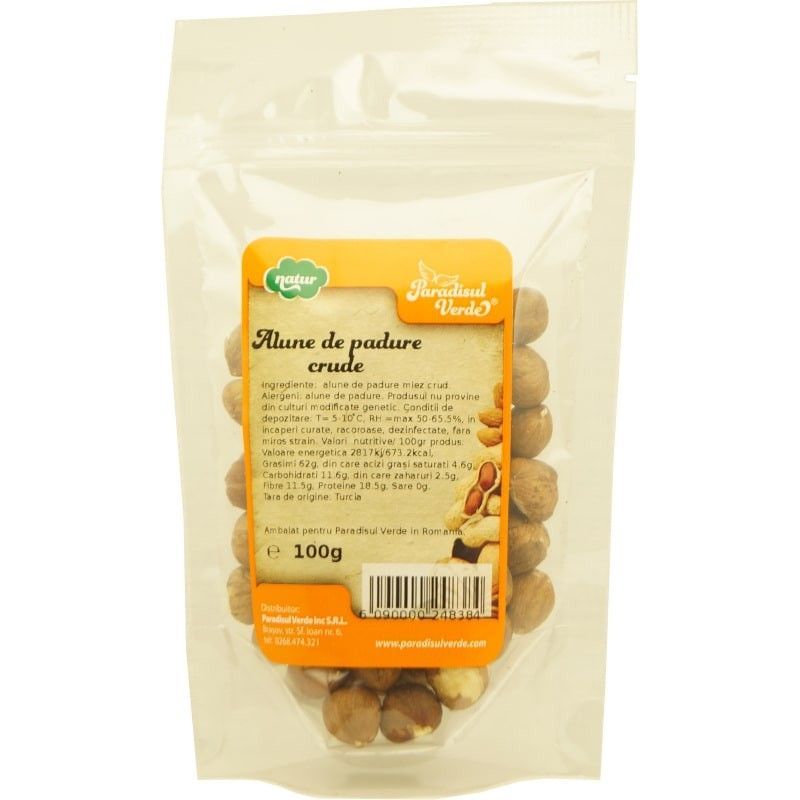 Alune de Padure Crude, 100g ,Paradisul Verde