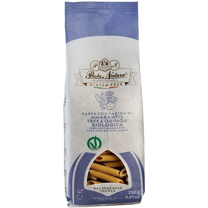 Penne din amarant, teff si quinoa bio, fara gluten 250g Pasta Natura