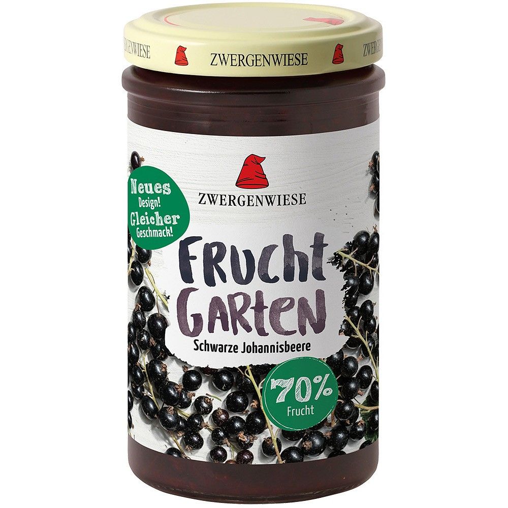Gem de coacaze negre FARA ZAHAR indulcit cu nectar de agave 225g Zwergenwiese