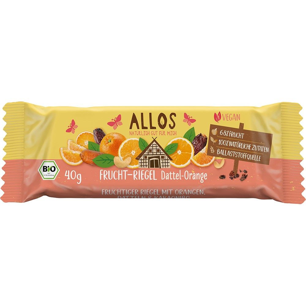 Baton din curmale cu portocala 40g Allos