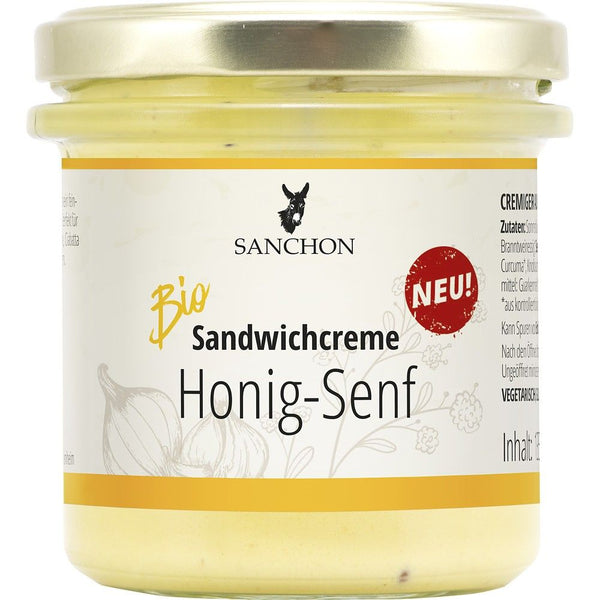  Crema pentru sandwich cu miere si mustar bio 135g Sanchon