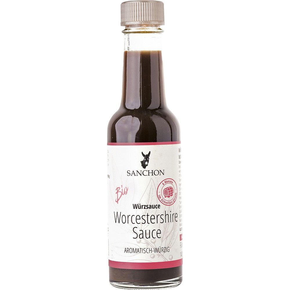 Sos bio Worcestershire picant fara gluten 140ml Sanchon
