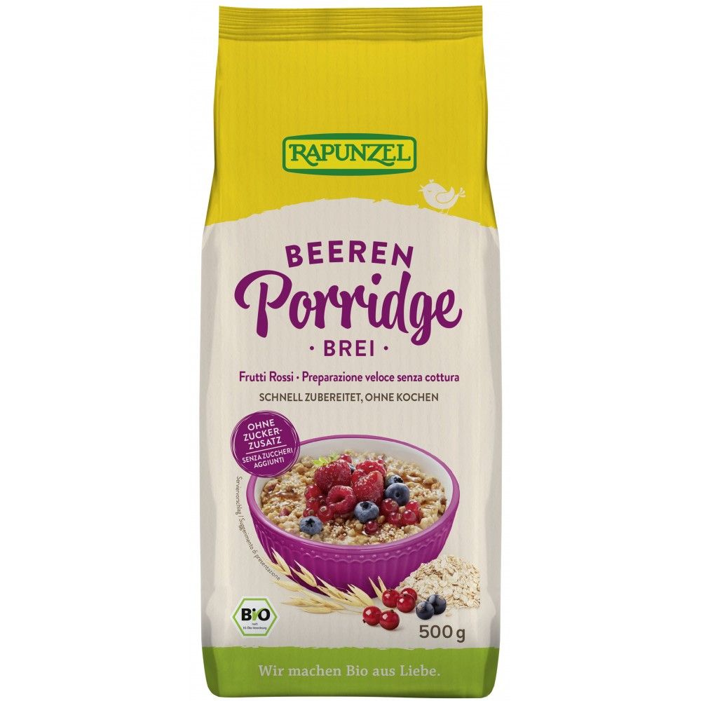 Terci bio cu fructe de padure fara zahar adaugat 500g Rapunzel
