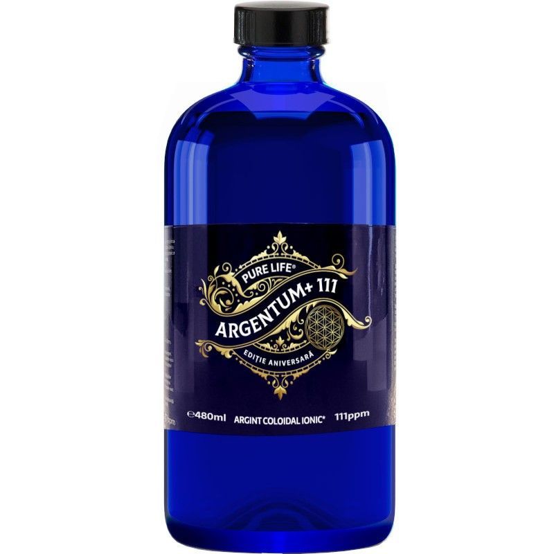 Argint coloidal ARGENTUM 111ppm 480ml Pure Life - Verlin