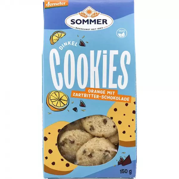 Biscuiti din spelta ciocolata si portocale 150g Sommer - Verlin