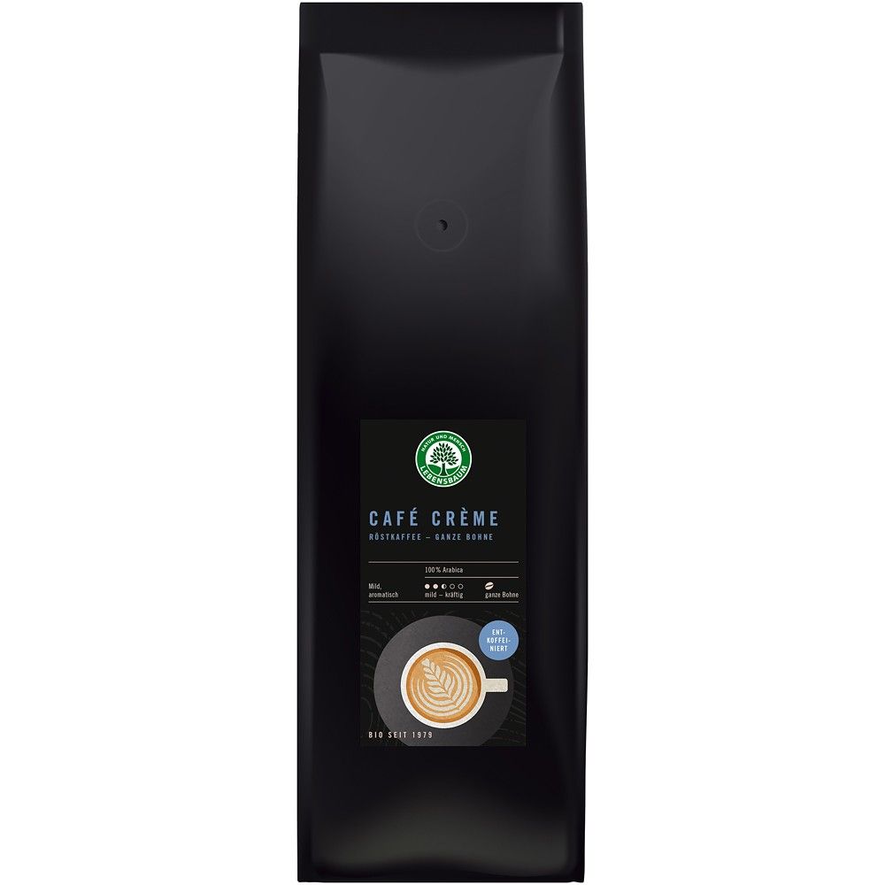 Cafea boabe Crema decofeinizata bio 500g Lebensbaum - Verlin