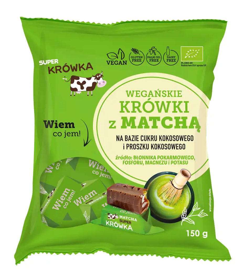 Caramele aroma matcha bio 150g Fudgio - Verlin