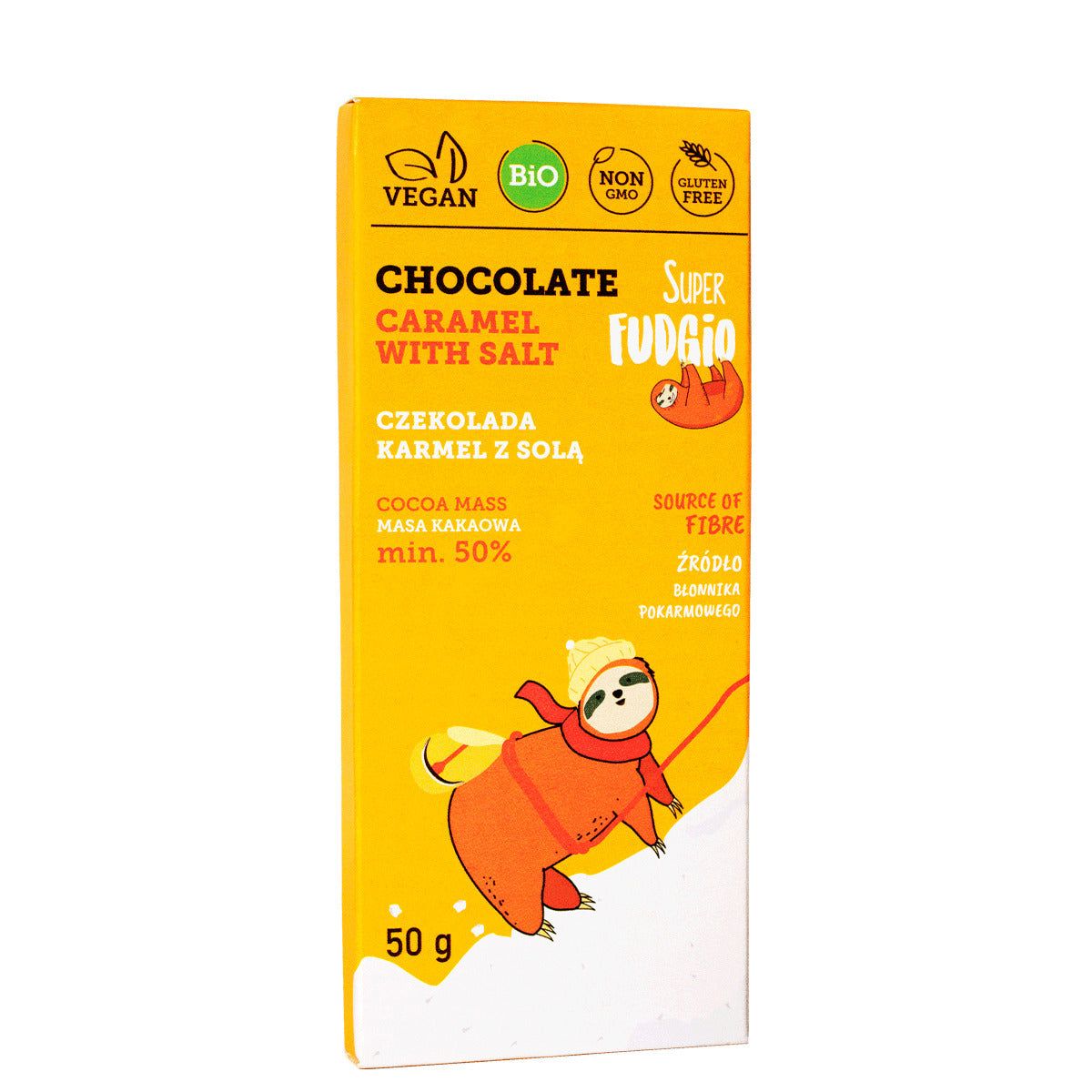 Ciocolata caramel sarat bio 50g Fudgio - Verlin