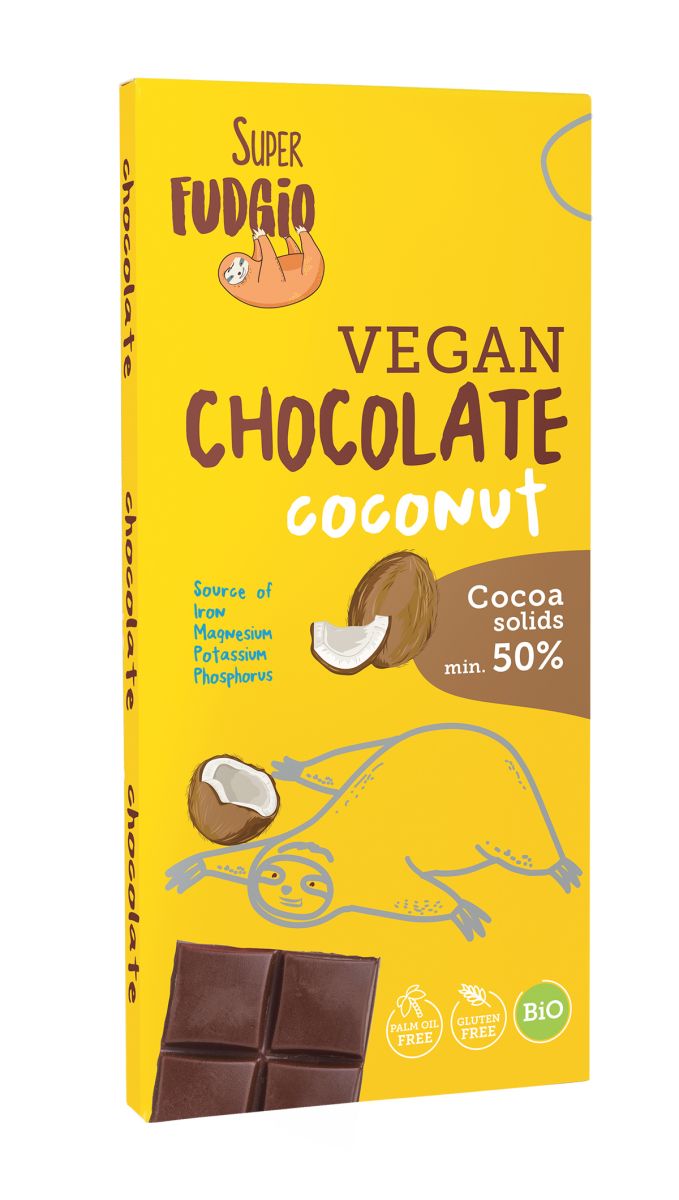 Ciocolata cocos bio 80g Fudgio - Verlin
