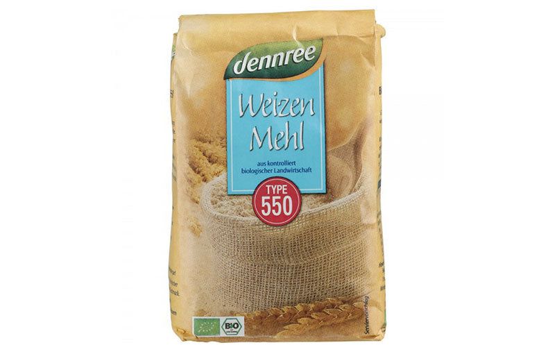 Faina alba de grau, tip 550, 1kg ,bio, Dennree Faina alba de grau tip