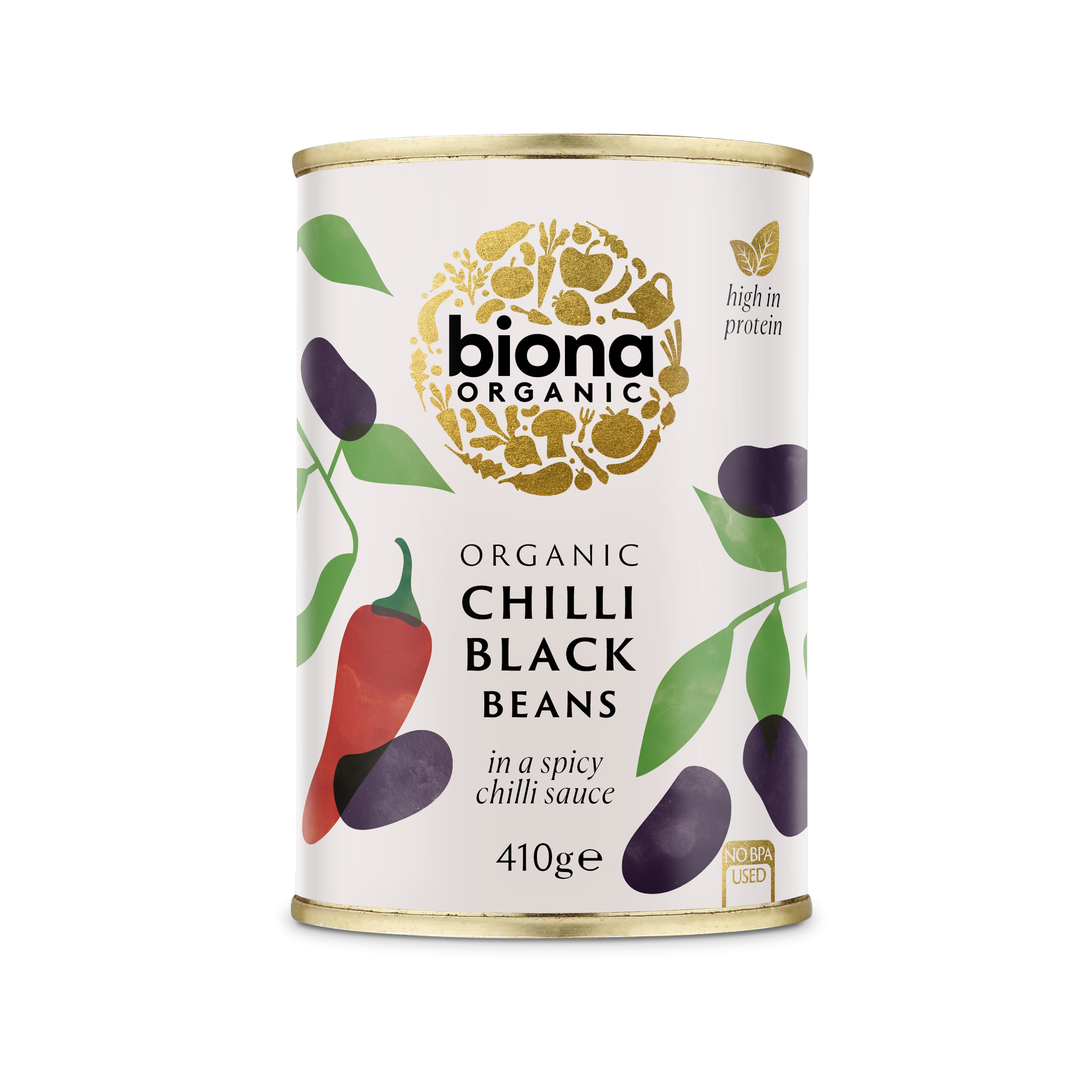 Fasole neagra in sos chilli 410g Biona - Verlin