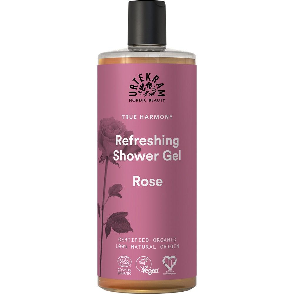 Gel dus revigorant trandafir 500ml Urtekram - Verlin