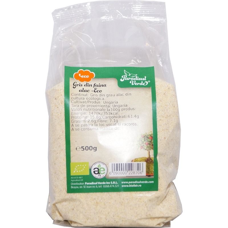 Gris Grau Alac Eco 500g Paradisul Verde - Verlin