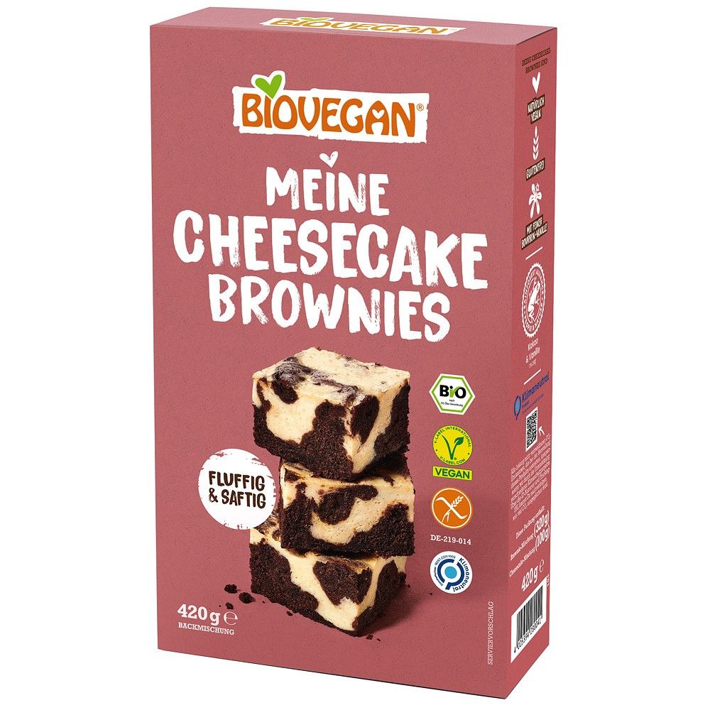 Mix cheesecake brownies fara gluten 420g Biovegan - Verlin