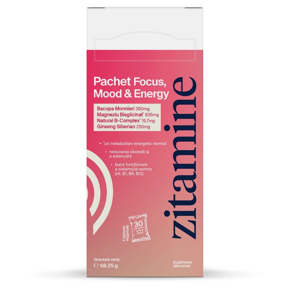 Pachet Focus Mood Energy 68 25g Zitamine - Verlin