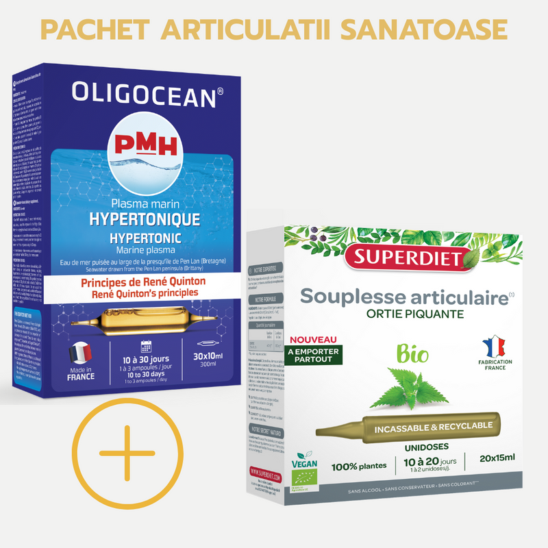 Pachet articulatii sanatoase - plasma quinton si urzica bio, Superdiet 1