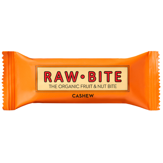 Baton fara gluten, fara zahar, cashew - caju, bio, 50g, raw bite