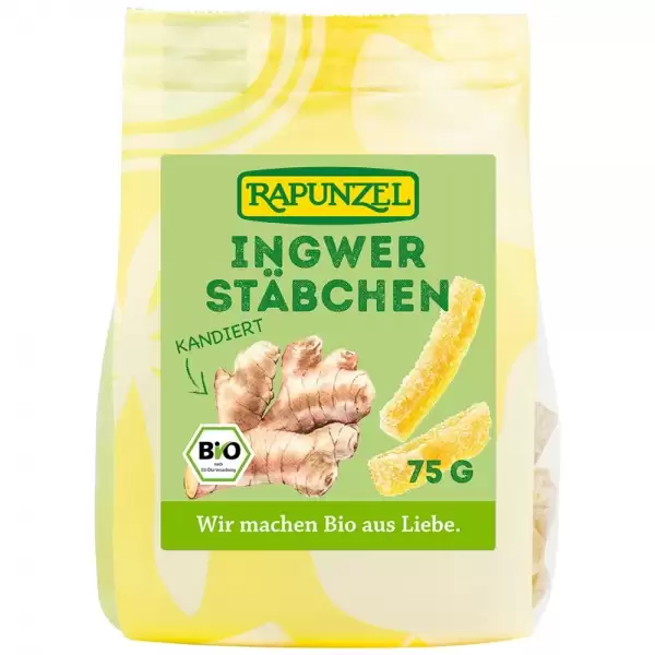 Betigase zaharate de ghimbir bio 75g Rapunzel