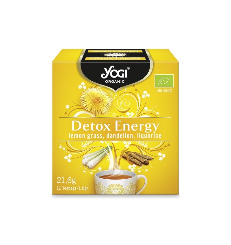 Ceai bio detoxifiant cu lemongrass, papadie si lemn dulce, 12 plicuri 21,6g, yogi tea 1